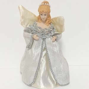 Vintage Angel features China Head & Hands. Silver & Cream Tones.